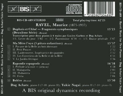 DAG ACHATZ/YUKIE NAGAI DAPHNIS & CHLOE SUITE 2; BOLÉRO; MA MÈRE L'OYE'; RAPSODIE