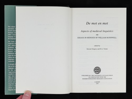 De mot en mot : Aspekte der mittelalterlichen Sprachwissenschaft 1997 gebunden - Bild 6 von 13