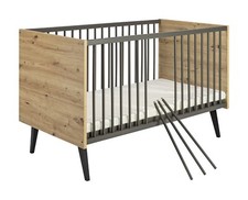 Kombibett 70x140 Babybett Kinderbett Lattenrost Kindermöbel Schardt Morris Oak