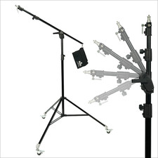 TriMax 11.3 ft Boom Stand w/ Wheels, Counterweight Bag,  Boom-to-Stand Switcher