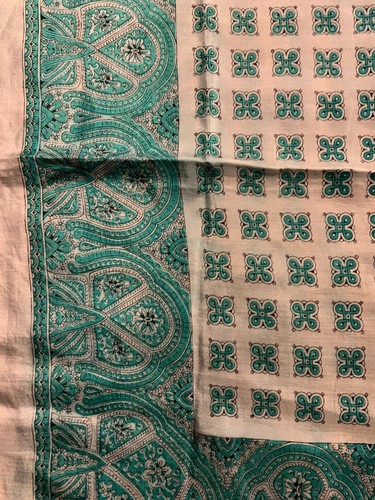Vintage Scarf by Kimbal Green & Pale Grey Bandana SCARF 58x58cm Handroll Hems - 第 8/12 張圖片