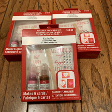 Recollections Valentines Alcohol Ink Card Set 3 Box Lot Makes 18 Cards NIB