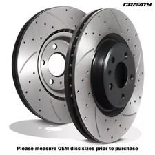 FRONT DRILLED GROOVED 345MM BRAKE DISCS FOR AUDI Q5 2.0 3.0 3.2 TDI TFSI QUATTRO
