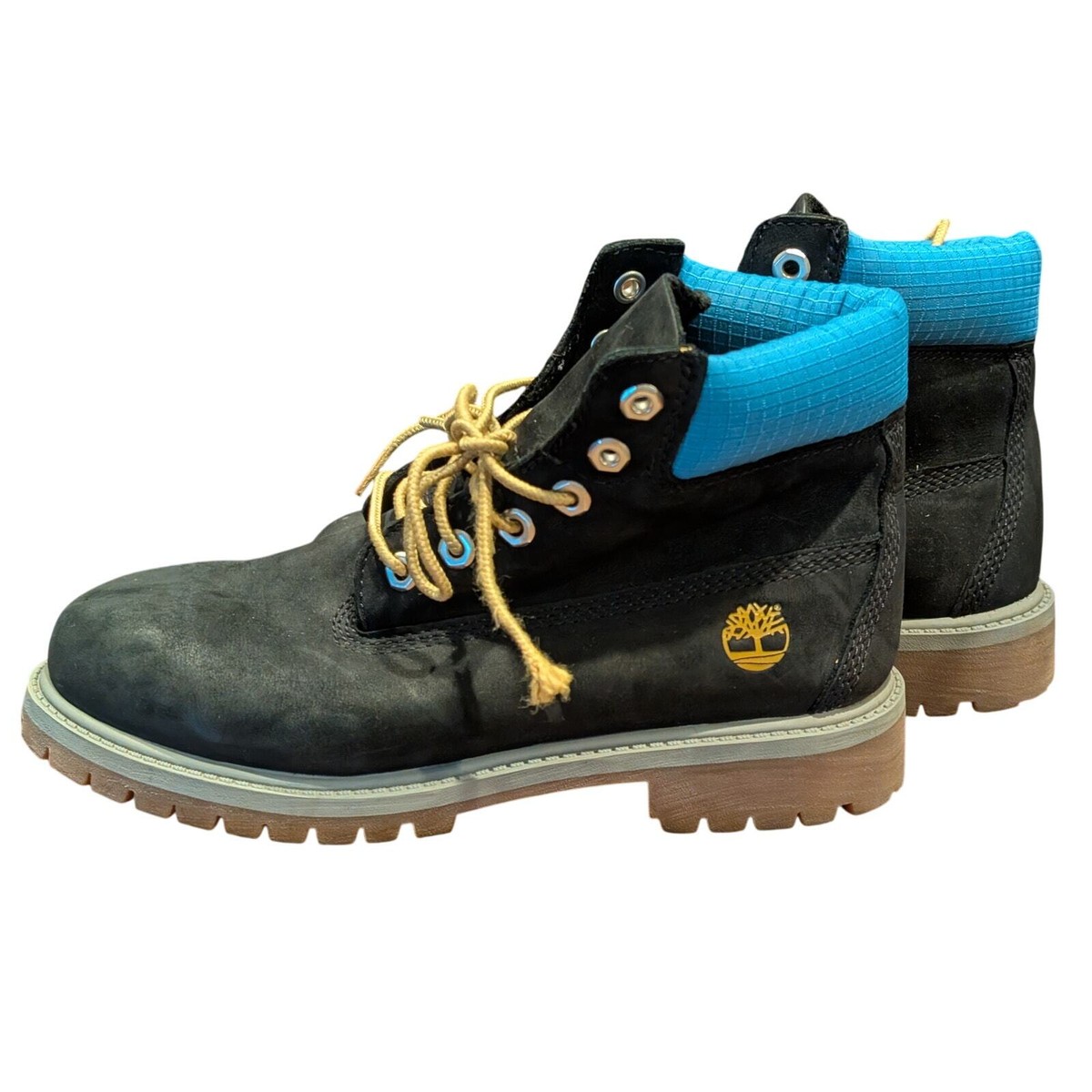 TIMBERLAND PREMIUM 6-INCH WATERPROOF BOOTS Black/Blue Boys  display picture 2