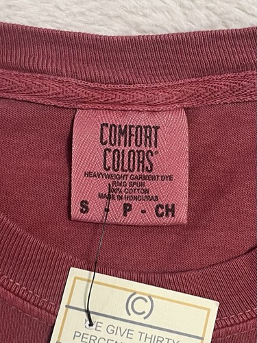 NWT Comfort Colors Small T-Shirt Long Sleeve “KANSAS” Unisex Maroon - Picture 8 of 18