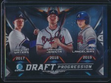 WATERS/JENISTA/SHEA LANGELIERS 2019 Bowman Chrome Draft Progressions BRAVES RC