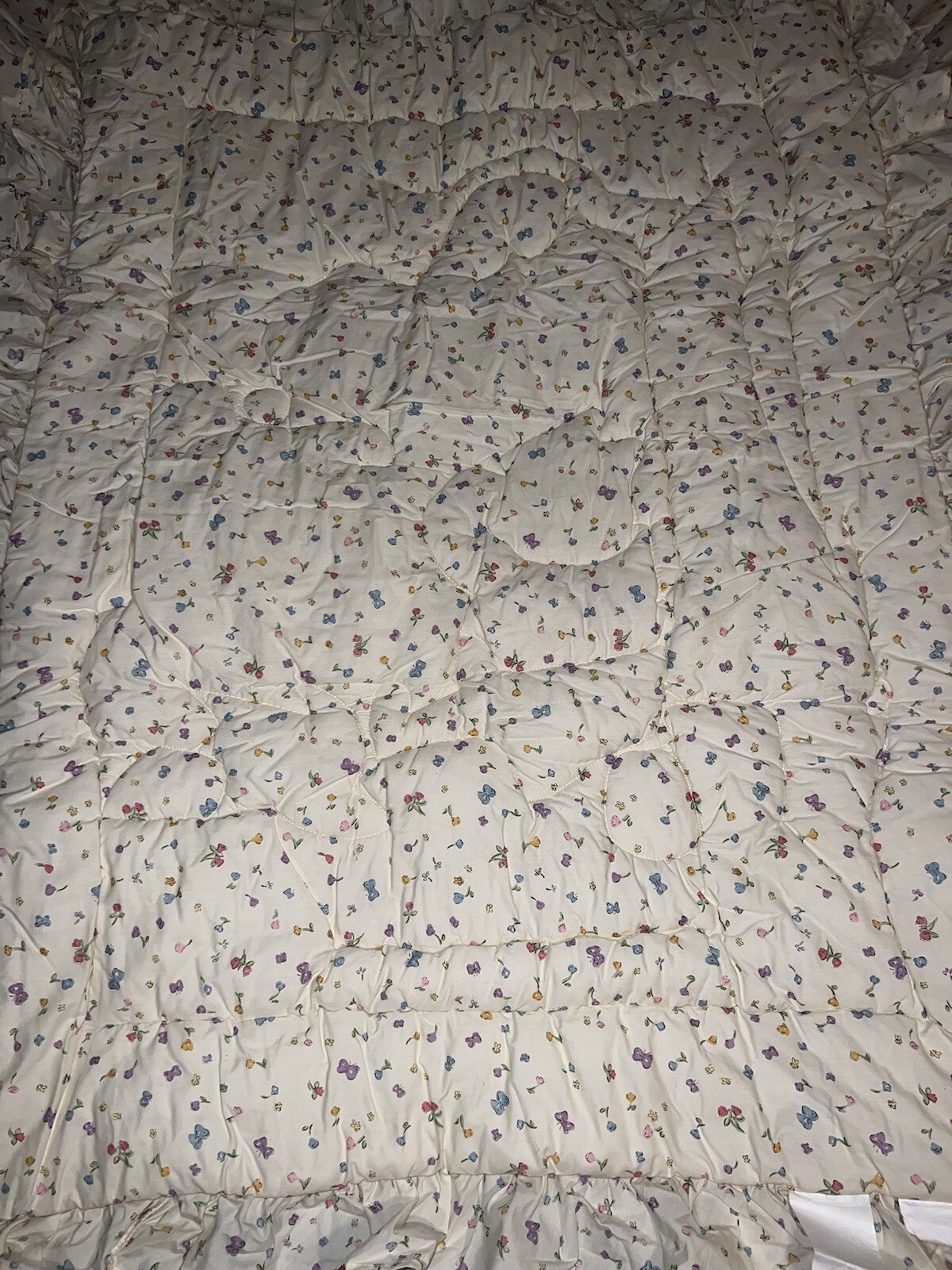 Vtg Disney Classic Winnie The Pooh Red Calliope Crib Bedding Set