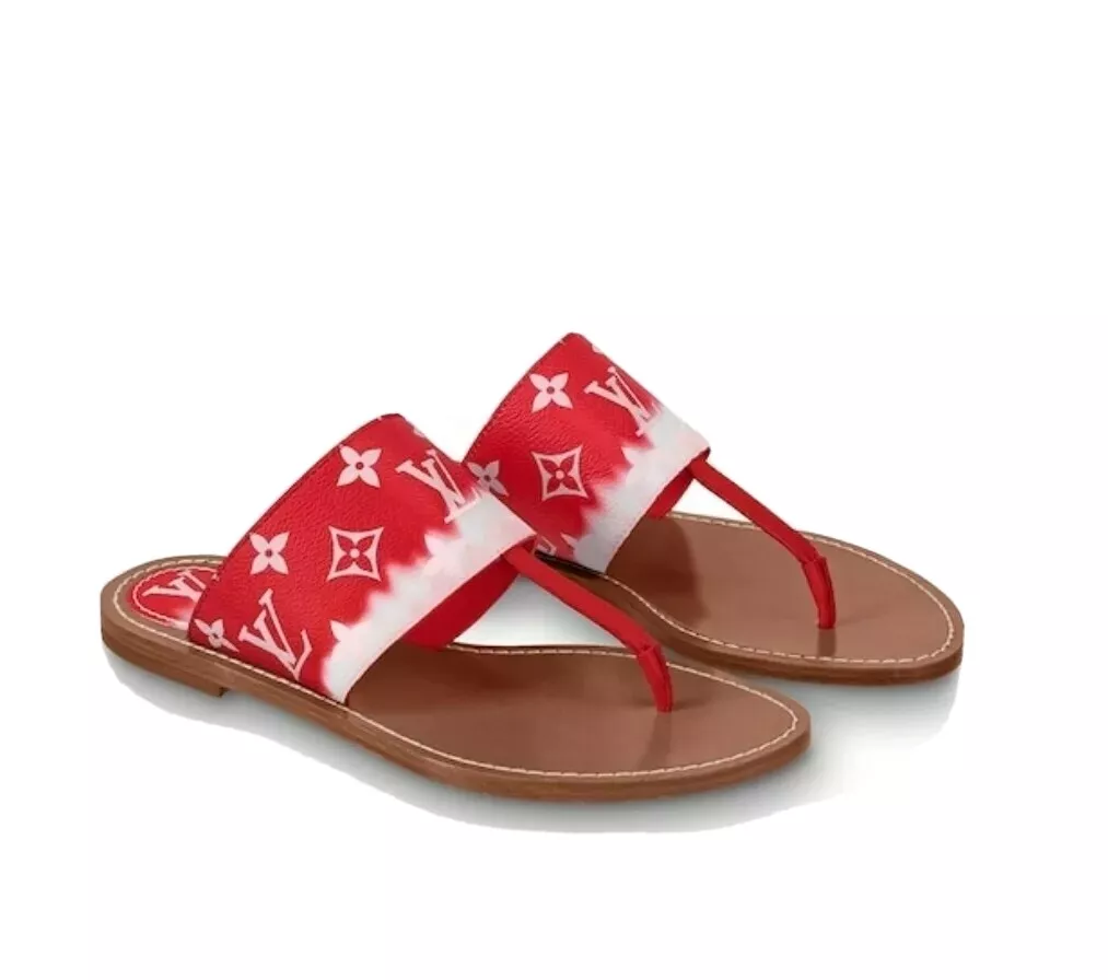 LOUIS VUITTON ESCALE SANDAL LIMITED EDITION RED & WHITE size 41EU Fits  10.5-11US