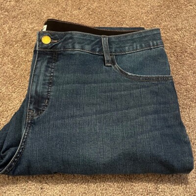 Ava & Viv Womens Dark Wash Jeans Size 20 Stretch Mid Rise Skinny Cotton Blend