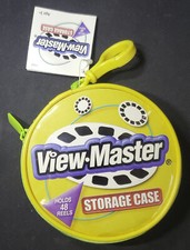 View-Master Green Yellow Soft Shell Zippered Storage Carry Case - Holds 48 Reels