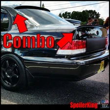 COMBO Spoilers Fits Toyota Corolla 1993-1997 4dr Rear Roof Wing & Trunk Lip