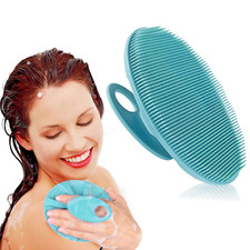Soft Silicone Body Cleansing Brush Shower Scrubber, Gentle Exfoliating and Massa