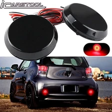 For Scion iQ xB Black Lens LED Rear Bumper Reflector Tail Brake Stop Light Lamps