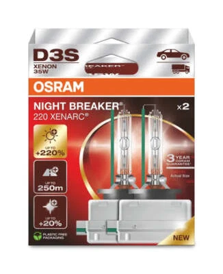 2x D3S 35W OSRAM XENARC® NIGHT BREAKER® LASER +220% XENON Brenner. - Bild 1 von 3