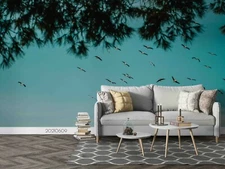 3D Seascape Bird Wallpaper Wall Mural Removable Self-adhesive Sticker3542