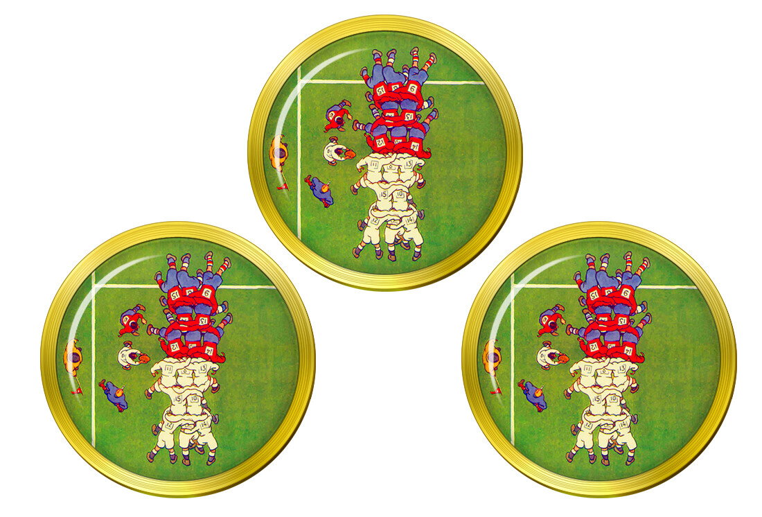 Rugby Scrum Golf Ball Markers