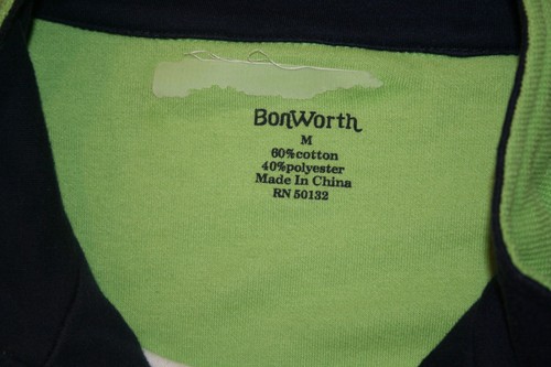 Vtg BonWorth Medium Nautical Lighthouse Embroidered Sweatshirt 1/4 Zip Chest:47" - Picture 6 of 7