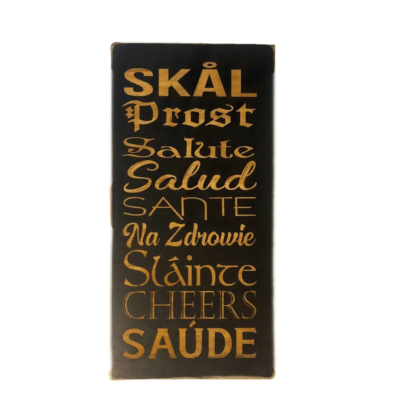 CHEERS Engraved Plaque Sign Wood Home Bar French Spanish Italian German Irish