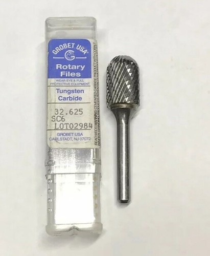 Grobet USA 32.625 SC6 Burr 5/8" x 1" With 1/4" Shank SC - Tungsten Carbide - 第 1/1 張圖片