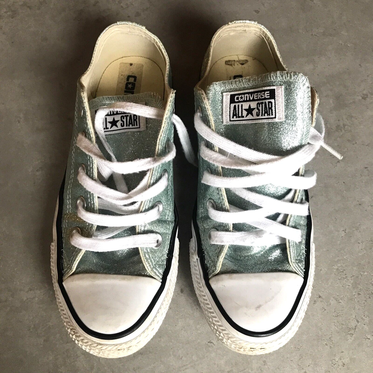 Girls green converse shoes online