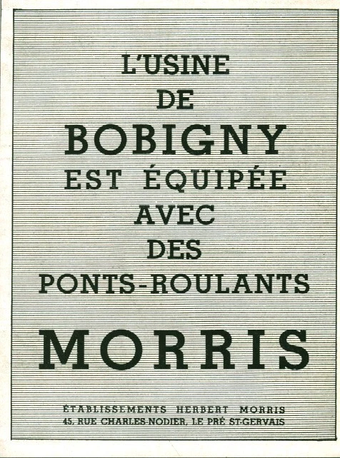 Publicité ancienne usine Bobigny Morris 1933 issue de magazine - Photo 1/1