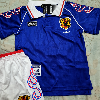 Japan Soccer Jersey Retro Blue/White Edition Kids/Youth Jersey | eBay