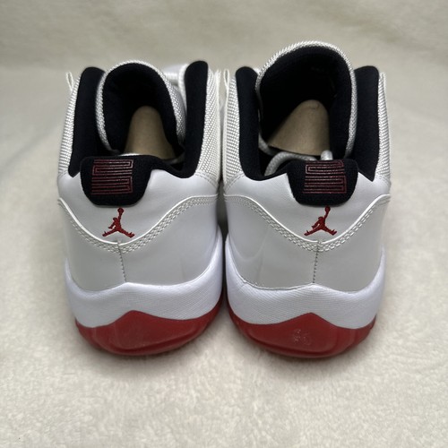 DJ SKEE Nike Jordan 11 Retro Low White Red (528895-101) Men's Size 11.5 - Picture 6 of 8