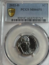 2022 D PCGS MS66FS JEFFERSON NICKEL Gold Shield