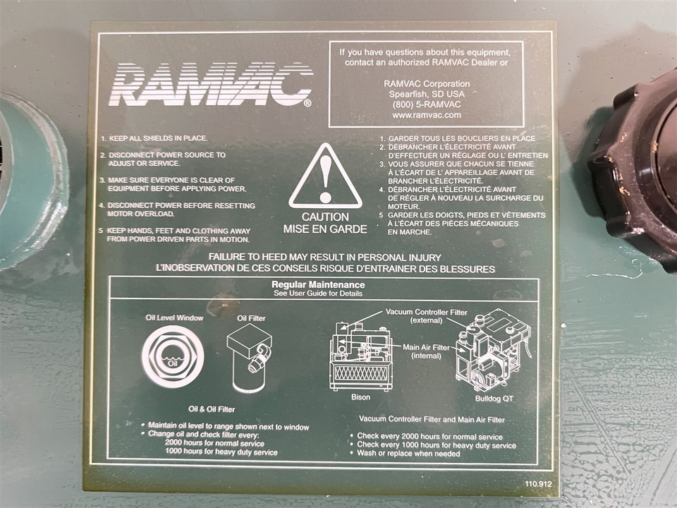 RamVac Bison 3 Dental Vacuum Pump System Operatory Suction Unit eBay