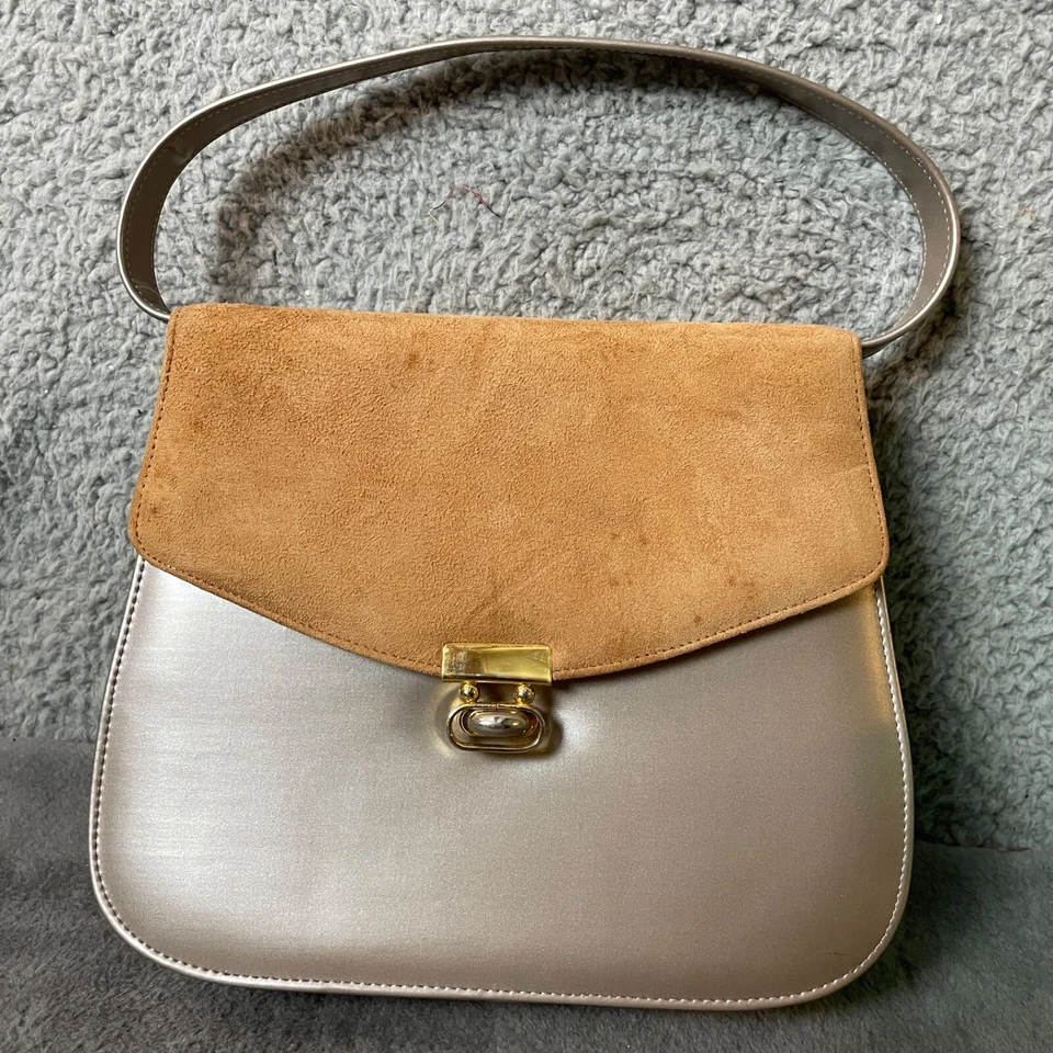 De Colección Life Stride Bolso de Mano Mujer Cartera Plateado Caramelo Bloqueo Giratorio Años 60 Foto 2 de 4