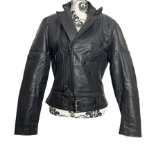 Wilsons Suede & Leather Motorcycle Leather Biker Jacket Vintage Eu Size 36 Uk 8