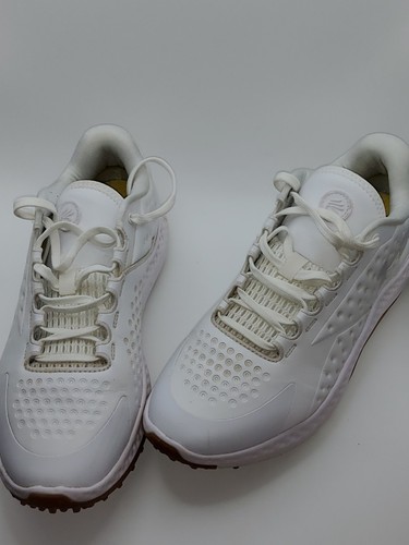 Under Armour Curry 1 Golf UA White/Gum Men Golf Waterproof Spikes 3027378-103 - Picture 4 of 15