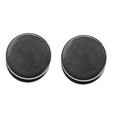 2X(1 Paar Herren Barbell Edelstahl Ohrstecker Ohrringe schwarz 6mm F3H2)