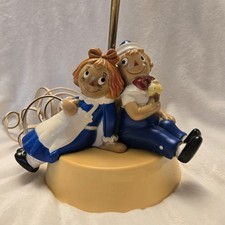 Raggedy Ann  Andy Lamp Night Light from JAPAN 1981 No Shade