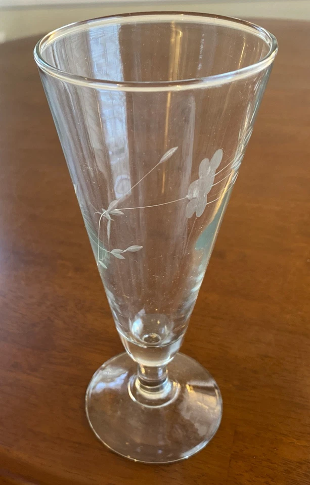 4 piezas "Vasos de cristal Pilsner/Parfait Princess House Heritage #442 de 7 1/2"" de alto" Foto 2 de 3