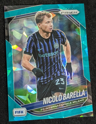 Nicolo Barella Teal Ice #90 2025 Panini Prizm FIFA Inter Italy /99