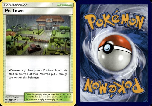 Po Town 121/147 | Sun & Moon - Burning Shadows | Pokemon TCG | English | Common - Picture 3 of 3