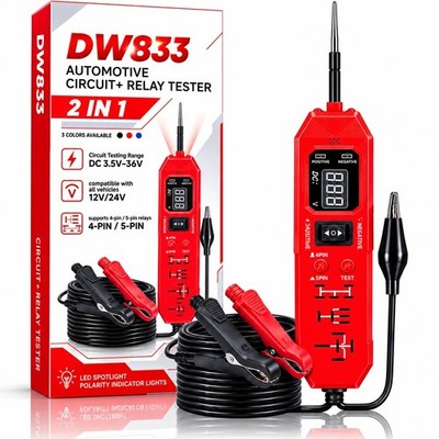 Automotive Circuit Tester Power Probe 2 IN 1 Relay Tester Car Electrical System