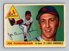 1955 Topps #37 Joe Cunningham Rookie GD-VG Vintage Baseball Card. rookie card picture