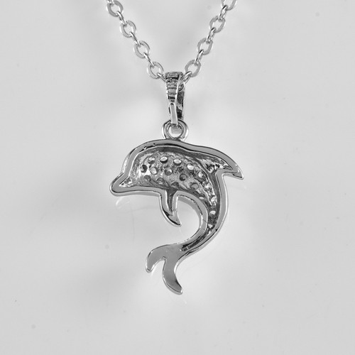 Dolphin Zircon Necklace Miss Micro-inlay Lovely Irregular Shape Decor - Picture 7 of 12