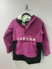BURTON Kids' Frostner 2L Anorak Jacket Ski Snowboard Coat Purple Black Size M