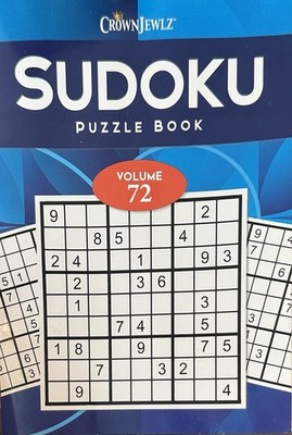 Crown Jewlz Easy Read Sudoku Easy Read Puzzle Book Vol 72 NEW