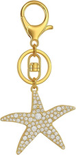 Starfish Keychain, Ocean Keychains Bag Charm for Women