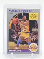 MAGIC JOHNSON 1989-90 NBA HOOPS BASKETBALL MVP #157 LOS ANGELES LAKERS Q6573