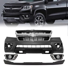 For 2015- 2020 Chevrolet Chevy Colorado Front Bumper Set Upper Bumper Lower Gril