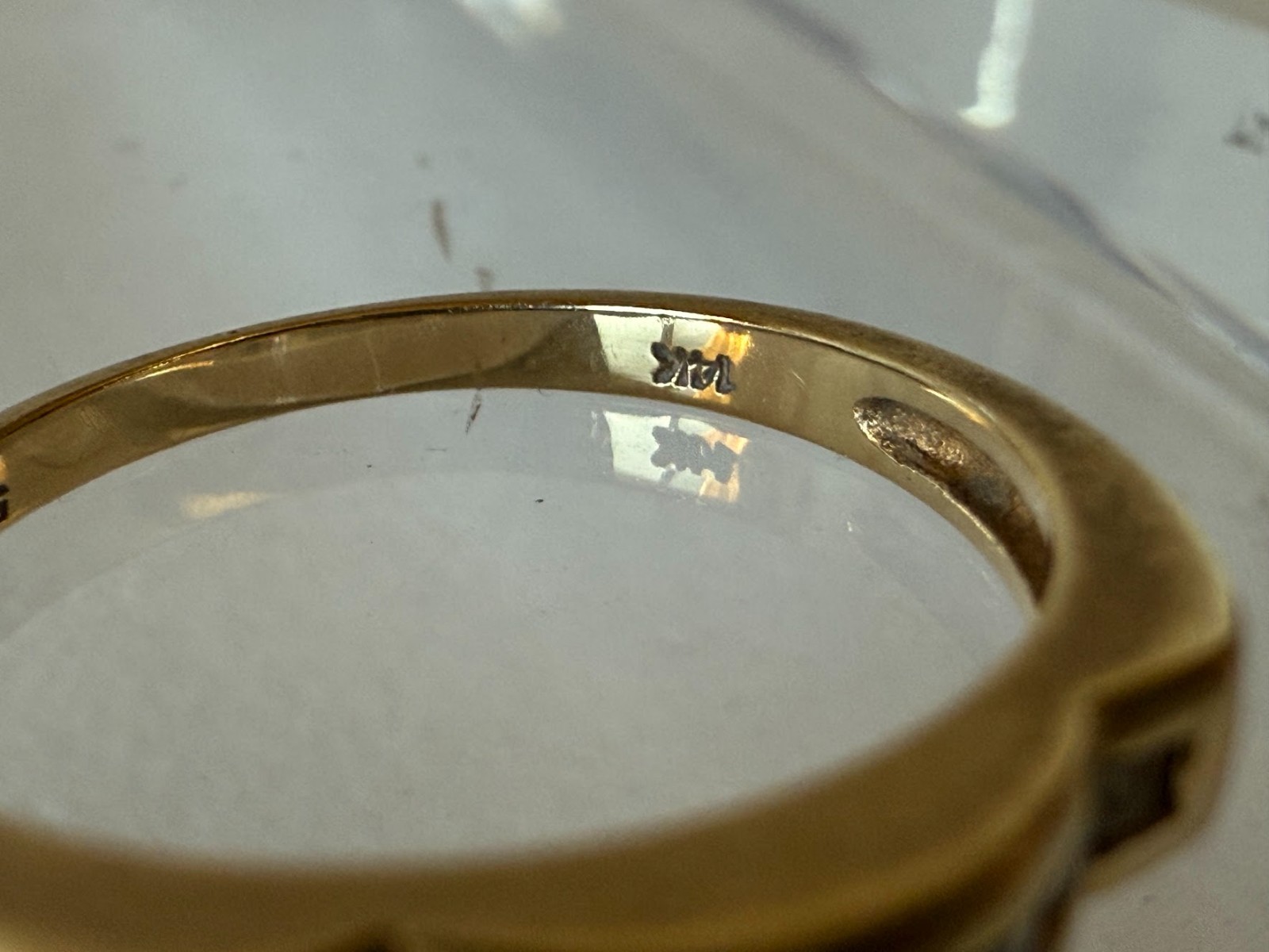 14K Yellow Gold 3 Ring Set Stackable Sapphire Rub… - image 12