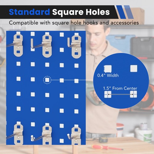 3 Pcs Pegboard Wall Organizer w/25 Hooks Drill Bit Holder Screwdriver Holder - Picture 5 of 10