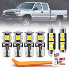 12pcs White LED Interior Light Bulbs Kit for Chevy White Silverado 1999-2006