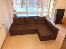  BROWN IKEA FRIHETEN CORNER SOFA BED - LONDON DELIVERY AVAILABLE TODAY!!