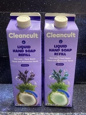 2 X Cleancult Liquid Hand Soap Refill Lavender Plant Based Soap, 32 Oz each